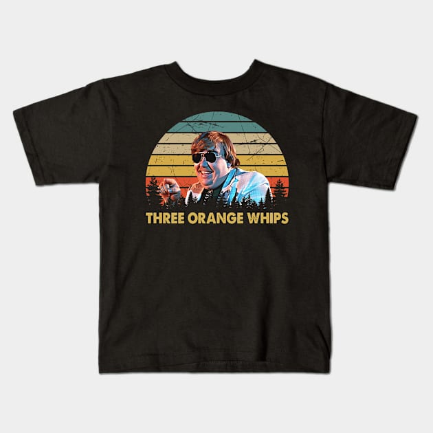 Three Orange Whips Vintage Kids T-Shirt by LewisMillerDesigns